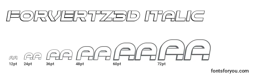 Tamaños de fuente Forvertz3D Italic