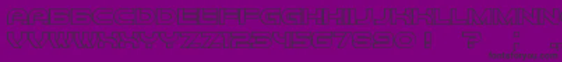 フォントForvertz3D – 紫の背景に黒い文字