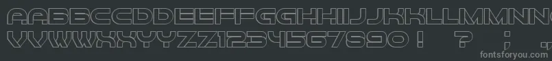 Czcionka Forvertz3D – szare czcionki na czarnym tle