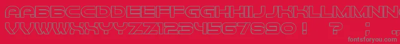 Forvertz3D Font – Gray Fonts on Red Background