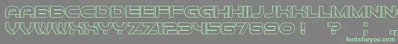 Police Forvertz3D – polices vertes sur fond gris