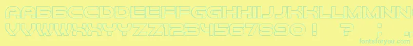 Police Forvertz3D – polices vertes sur fond jaune