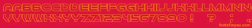 Forvertz3D Font – Orange Fonts on Red Background