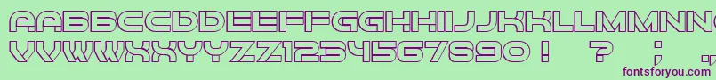 Forvertz3D Font – Purple Fonts on Green Background