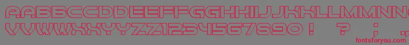 フォントForvertz3D – 赤い文字の灰色の背景