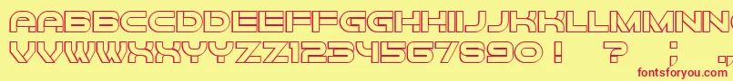 Шрифт Forvertz3D – красные шрифты на жёлтом фоне