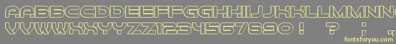 Forvertz3D Font – Yellow Fonts on Gray Background