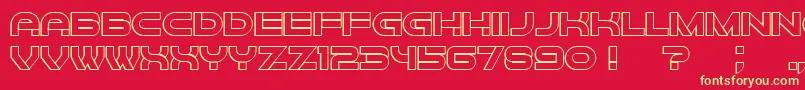Шрифт Forvertz3D – жёлтые шрифты на красном фоне