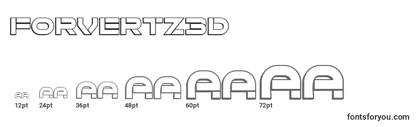Размеры шрифта Forvertz3D