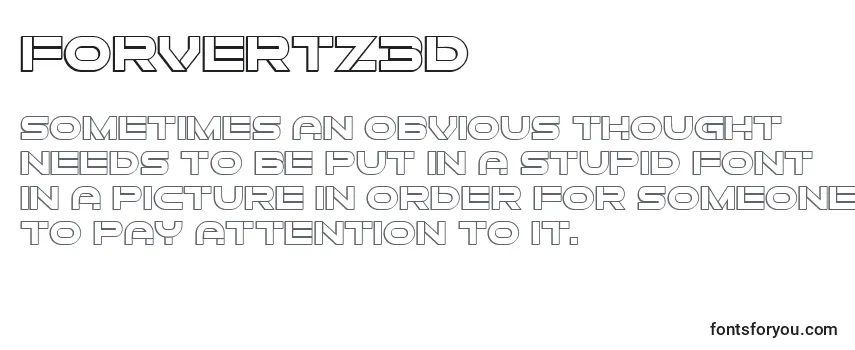 Forvertz3D Font