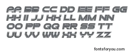 Schriftart Forvertz3DFilled Italic