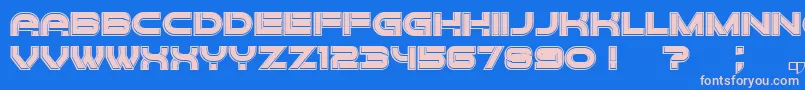 Forvertz3DFilled Font – Pink Fonts on Blue Background