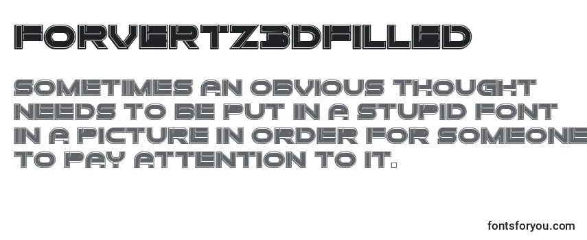 Review of the Forvertz3DFilled Font