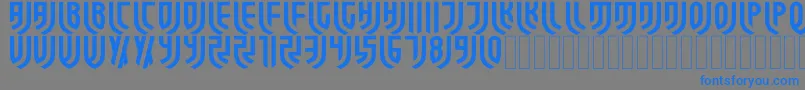 ForzaJuve Regular-Schriftart – Blaue Schriften auf grauem Hintergrund