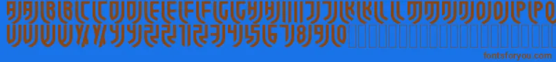 ForzaJuve Regular Font – Brown Fonts on Blue Background