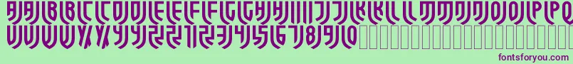 ForzaJuve Regular Font – Purple Fonts on Green Background