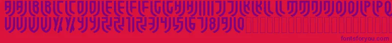 フォントForzaJuve Regular – 赤い背景に紫のフォント