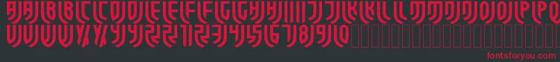 フォントForzaJuve Regular – 黒い背景に赤い文字