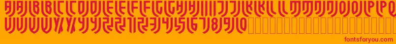 ForzaJuve Regular Font – Red Fonts on Orange Background