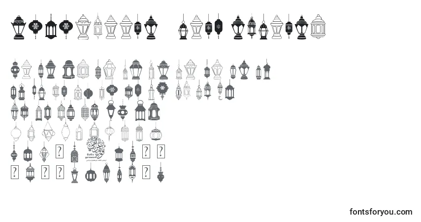 Czcionka Fotograami   lamp islamic – alfabet, cyfry, specjalne znaki