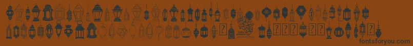 fotograami   lamp islamic Font – Black Fonts on Brown Background