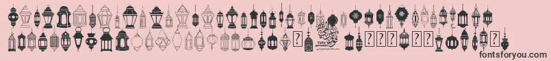 fotograami   lamp islamic Font – Black Fonts on Pink Background
