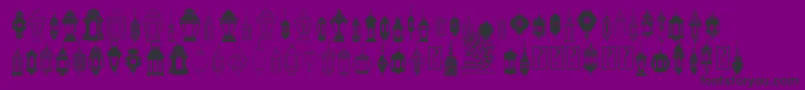 Шрифт fotograami   lamp islamic – чёрные шрифты на фиолетовом фоне