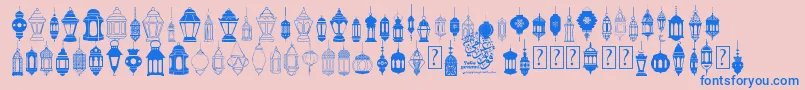 fotograami   lamp islamic Font – Blue Fonts on Pink Background
