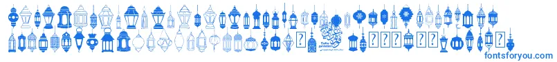 fotograami   lamp islamic Font – Blue Fonts on White Background