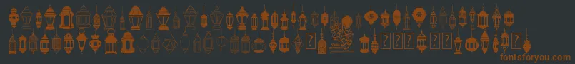 fotograami   lamp islamic Font – Brown Fonts on Black Background