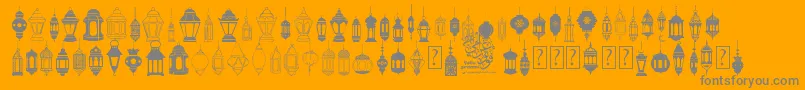 fotograami   lamp islamic Font – Gray Fonts on Orange Background