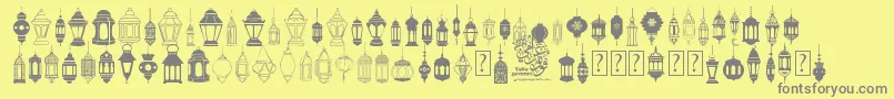 fotograami   lamp islamic Font – Gray Fonts on Yellow Background