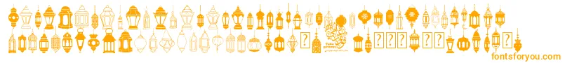 Police fotograami   lamp islamic – polices orange sur fond blanc