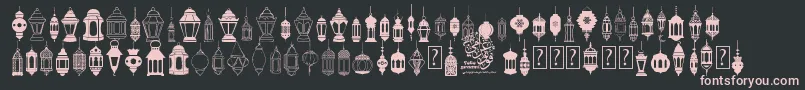 フォントfotograami   lamp islamic – 黒い背景にピンクのフォント