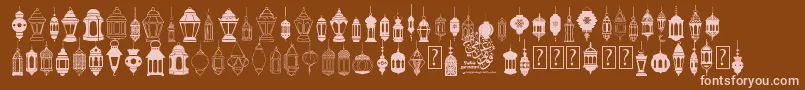 Шрифт fotograami   lamp islamic – розовые шрифты на коричневом фоне