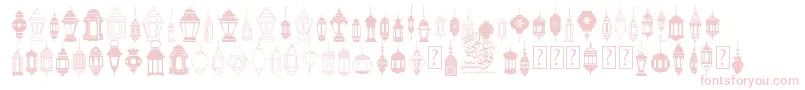 Fonte fotograami   lamp islamic – fontes rosa em um fundo branco