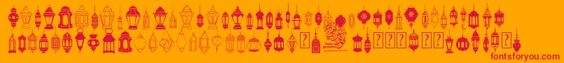 Шрифт fotograami   lamp islamic – красные шрифты на оранжевом фоне