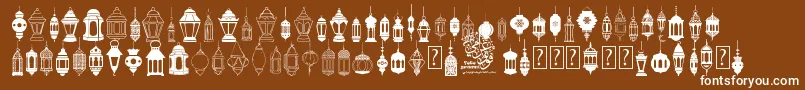 Шрифт fotograami   lamp islamic – белые шрифты на коричневом фоне