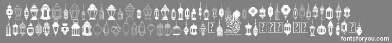 フォントfotograami   lamp islamic – 灰色の背景に白い文字