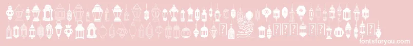 fotograami   lamp islamic Font – White Fonts on Pink Background