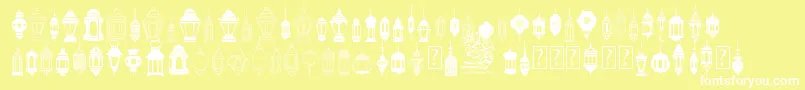 fotograami   lamp islamic Font – White Fonts on Yellow Background