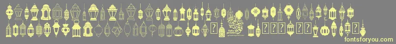 fotograami   lamp islamic-Schriftart – Gelbe Schriften auf grauem Hintergrund