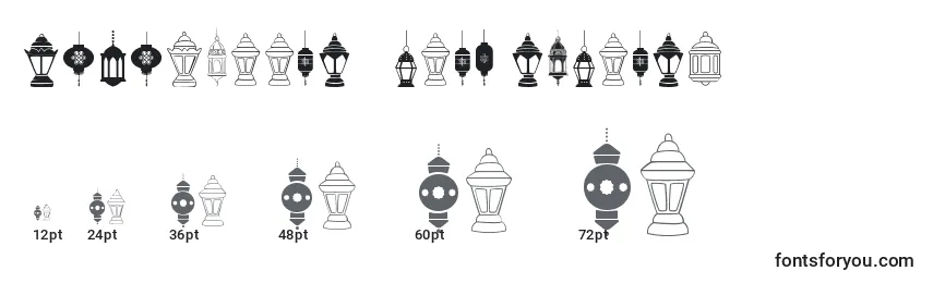 Размеры шрифта Fotograami   lamp islamic