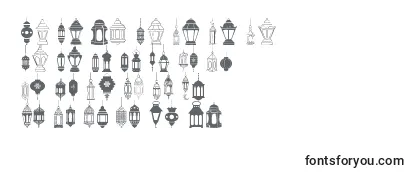 Шрифт Fotograami   lamp islamic