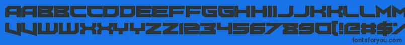 FoughtKnight Haymaker Font – Black Fonts on Blue Background