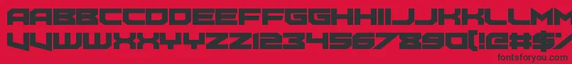 FoughtKnight Haymaker Font – Black Fonts on Red Background