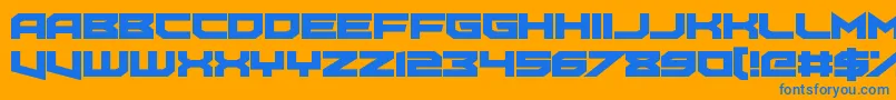 FoughtKnight Haymaker Font – Blue Fonts on Orange Background