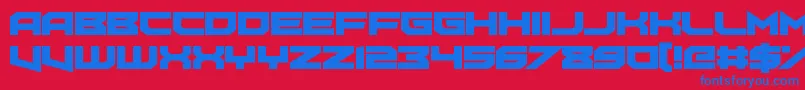 FoughtKnight Haymaker Font – Blue Fonts on Red Background