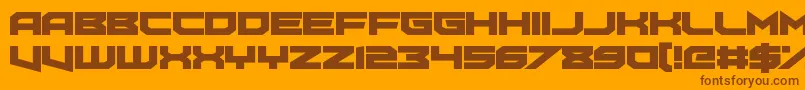 FoughtKnight Haymaker Font – Brown Fonts on Orange Background