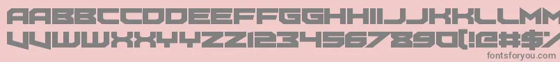 FoughtKnight Haymaker Font – Gray Fonts on Pink Background